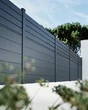 Lame De Clôture Aluminium Pleine Klos-Up ! Gris Zinc, H.15 X L.145 Cm