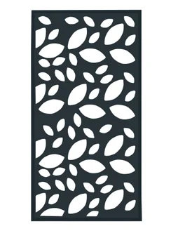 Décor Panneau Alu Kyoto Feuille Gris Foncé, L.100 X H.185 Cm X Ep.21 Mm