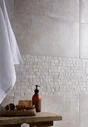 Mosaïque sol & mur Blend béton blanc mat 27x30cm