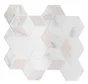 Mosaïque mur Murano hexa blanc carrare 28x26cm