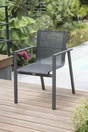 Fauteuil de jardin DCB GARDEN Miami en aluminium gris / argent