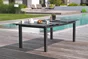 Table en aluminium Miami gris anthracite 180/240X100