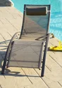 Bain de soleil de jardin DCB GARDEN en aluminium marron