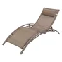 Bain de soleil de jardin DCB GARDEN en aluminium marron