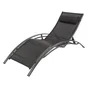 Bain de soleil de jardin DCB GARDEN en aluminium noir