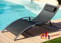 Bain de soleil de jardin DCB GARDEN en aluminium noir