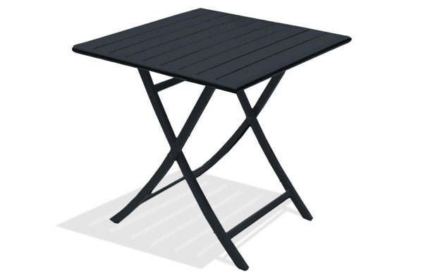 Table de jardin DCB GARDEN Marius carré noir 2 personnes