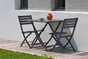 Table de jardin DCB GARDEN Marius carré noir 2 personnes