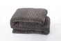 Plaid 3d sherpa, gris l.130 x L.170 cm