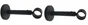 Lot De 2 Supports Extensibles Avec Perçage, 20 Mm Noir Mat Inspire