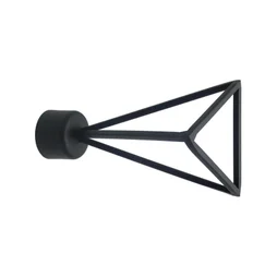 Lot De 2 Embouts Triangle Inspire, Noir Mat, Pour Tringle À Rideau Diam.20 Mm
