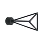 Lot De 2 Embouts Triangle Inspire, Noir Mat, Pour Tringle À Rideau Diam.20 Mm