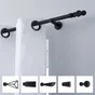 Lot De 2 Embouts Pommeau Inspire, Noir Mat, Pour Tringle À Rideau Diam.20 Mm