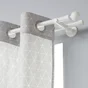 Lot De 2 Supports Doubles Tringle À Rideau Design, 20 Mm Blanc Mat Inspire