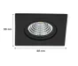 Kit 1 Spot À Encastrer Orientable Saliceto Led Intégrée, 4000K Eglo Carré Noir