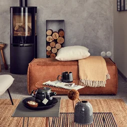 Poêle à bûche 9.5 lux, ADURO, 6 kw noir