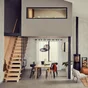 Poêle à bûche 9.5 lux, ADURO, 6 kw noir