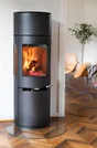 Poêle à bûche 9.7, ADURO, 6 kw noir