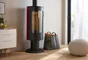 Poêle à bûche sur pied Chloé, SUPRA, 6 kw noir