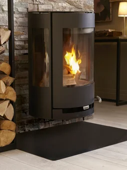 Poêle à bûche 9.4 noir, ADURO, 6 kw