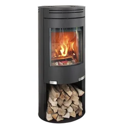 Poêle à bûche 1.4,  ADURO, 6 kw noir