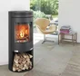 Poêle à bûche 1.4,  ADURO, 6 kw noir
