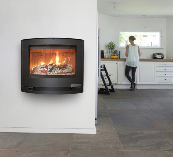 Poêle à bûche 15.3, ADURO, 6.5 kw noir