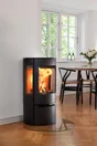 Poêle à bûche 17, ADURO, 6.5 kw noir