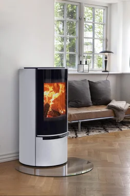 Poêle à bûche 17 Lux, ADURO, 6.5 kw blanc