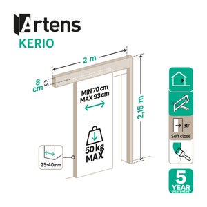 Rail Coulissant Et Habillage Kerio Artens, Pour Porte De Largeur 93 Cm Maximum