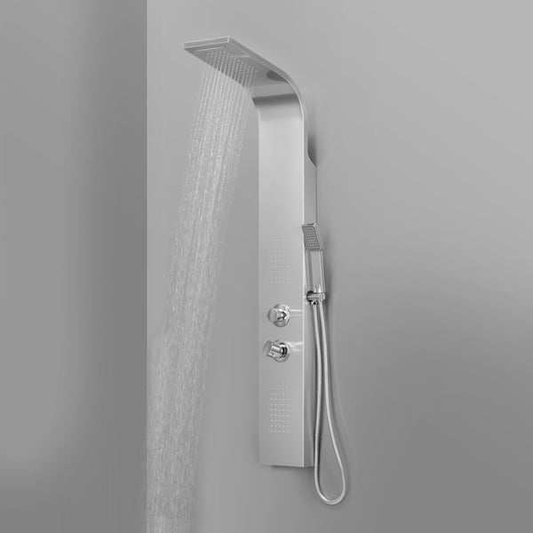Colonne de douche hydromassante avec robinetterie, chromé, Icone2