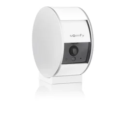 Camera interieure avec volet motorise somfy protect blanc