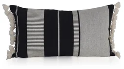 Coussin Casimir, noir / blanc l.40 x H.70 cm