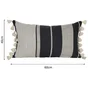 Coussin Casimir, noir / blanc l.40 x H.70 cm