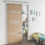 Porte Coulissante Mdf Vitrée Madrid 2, H.204 X L.73 Cm