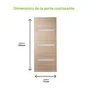 Porte Coulissante Mdf Vitrée Madrid 2, H.204 X L.73 Cm