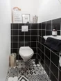 Carrelage Sol/Mur Forte Effet Carreau Ciment Noir Et Blanc Gatsby L.20 X L.20 Cm
