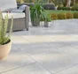 Carrelage Sol Extérieur Forte Effet Pierre Beige Monastère L.50 X L.50 Cm