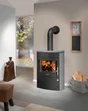 Poêle à bûche Agero 2.0, JUSTUS, 7 kw noir et gris