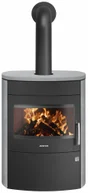 Poêle à bûche Agero 2.0, JUSTUS, 7 kw noir et gris