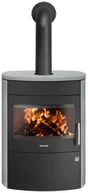 Poêle à bûche Agero 2.0, JUSTUS, 7 kw noir et gris
