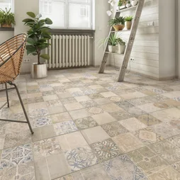 Carrelage sol / mur effet carreau de ciment Alcazar l.45 x L.45 cm A