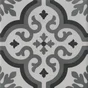 Carrelage Sol/Mur Forte Carreau De Ciment Noir Patrimony Rosace L.20 X L.20 Cm