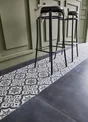 Carrelage Sol/Mur Forte Carreau De Ciment Noir Patrimony Rosace L.20 X L.20 Cm