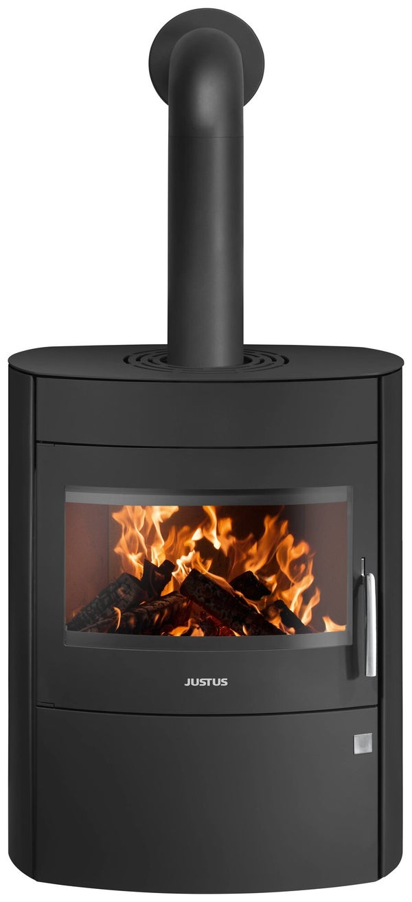 Poêle à bûche Agero 2.0, JUSTUS, 7 kw noir
