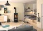 Poêle à bûche Faro 2.0,  JUSTUS, 6 kw noir