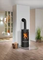 Poêle à bûche Faro 2.0,  JUSTUS, 6 kw noir