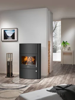 Poêle à bûche Agero w+, JUSTUS, 7 kw noir