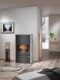 Poêle à bûche Agero w+, JUSTUS, 7 kw noir / gris