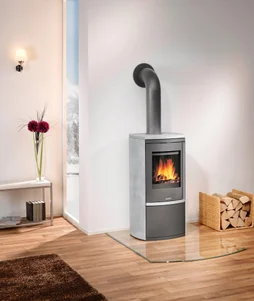 Poêle à bûche Reno R, JUSTUS, 6 kw anthracite